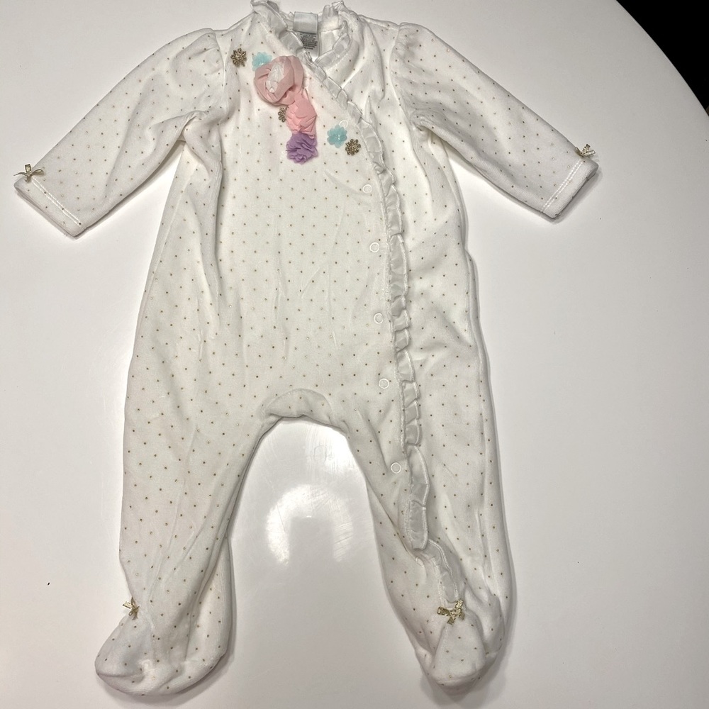 EUC Baby Girl One Piece Footie Pajamas